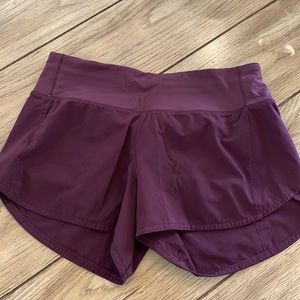 Lululemon 4” Speed Up Short Burgundy